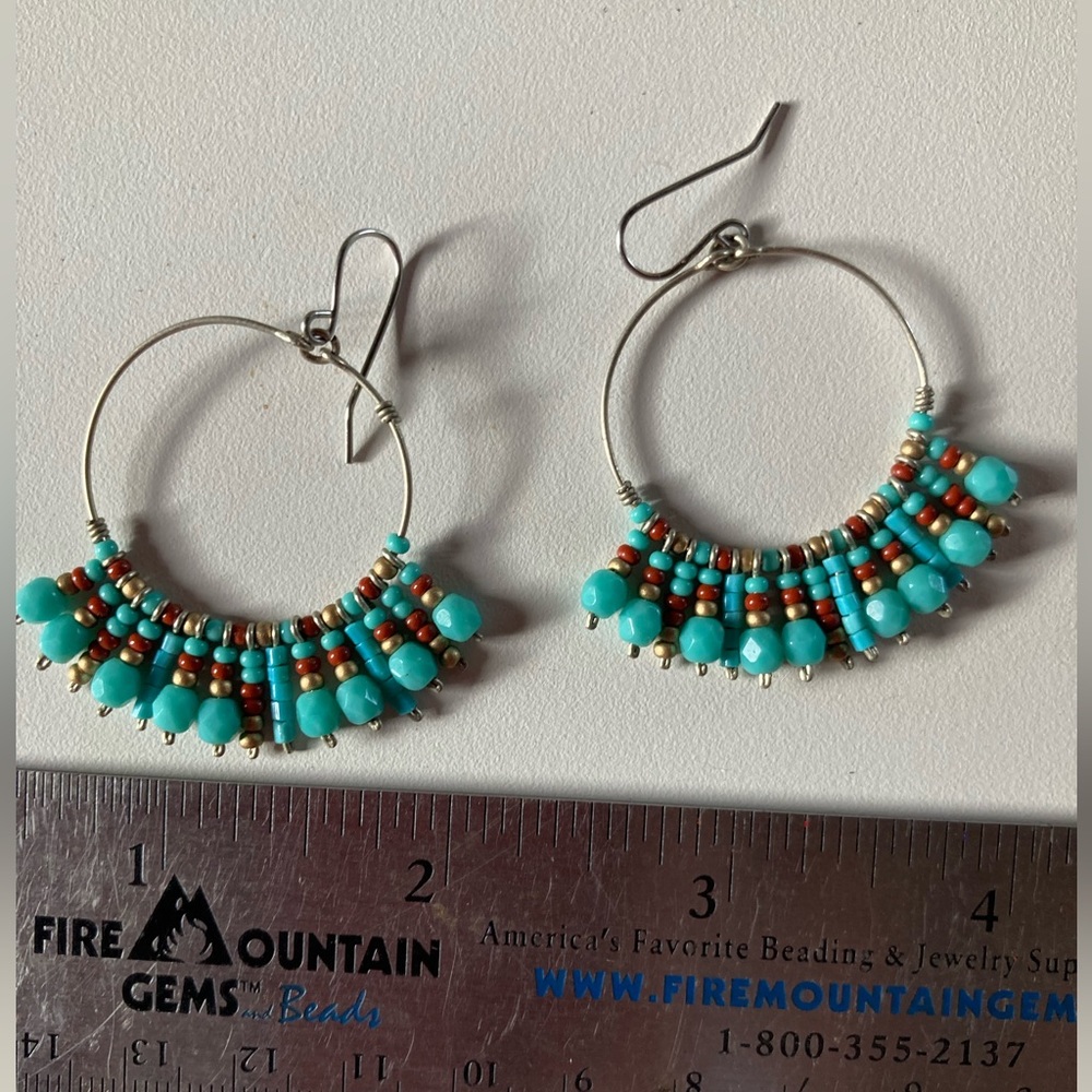 Beaded hoop earrings